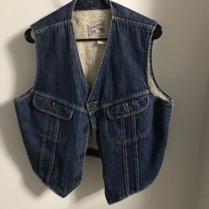 Vintage Lee Jean Fleece Vest
